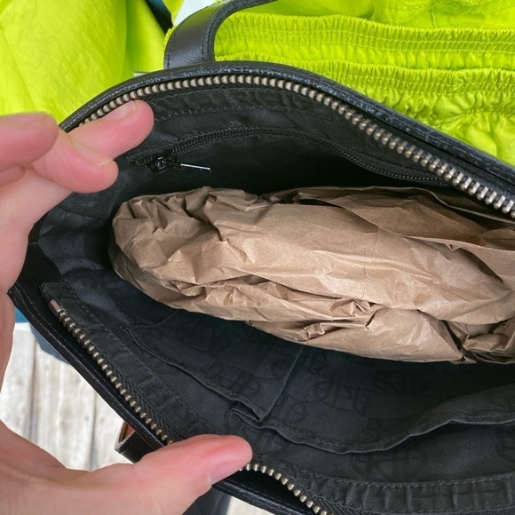 Jean Paul Gaultier Y2K Leather Logo Handbag Baby Bag Purse Black - Picture 4 of 8